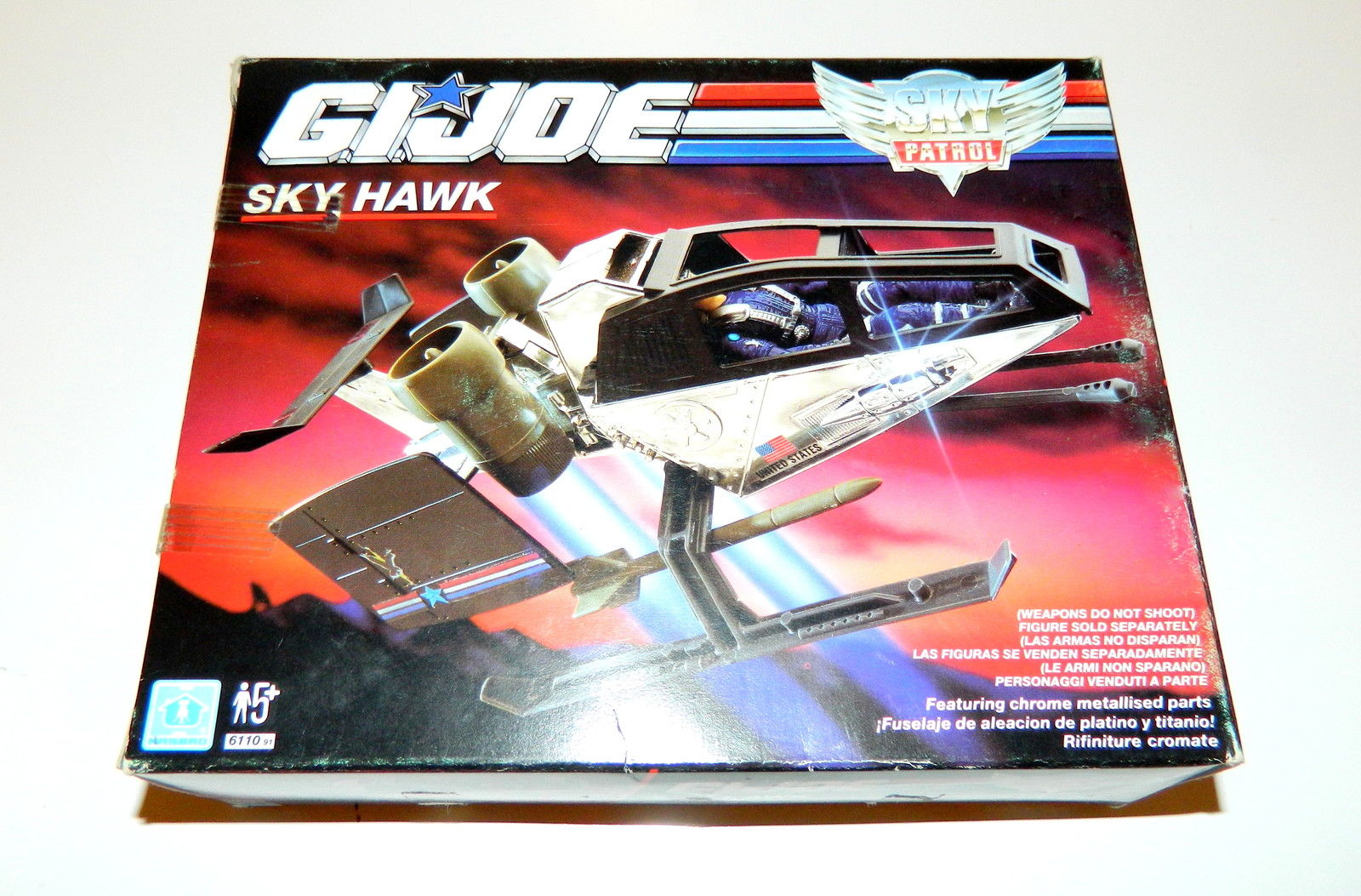 G.I.JOE Gi Joe Vintage 1990 Sky Patrol Hawk VTOL Vehicle Piece Part ARAH 