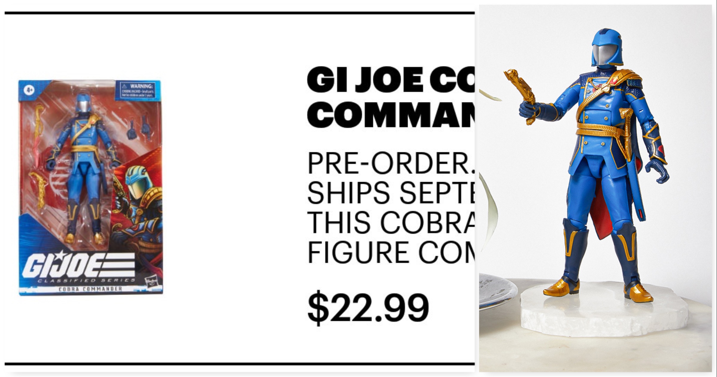 Cobra Commander en main les navires aujourd'hui Nouveau Hasbro 2020 GI Joe classées Série 2 